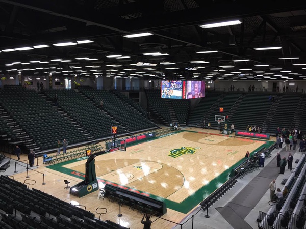 The Sanford Health Athletic Complex (SHAC) interior, featuring stadium seating and a large central floor space, will soon host the North Dakota FFA State Convention.