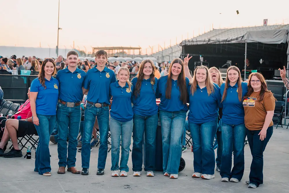 2026 ND FFA state officer team during the Industry Tour